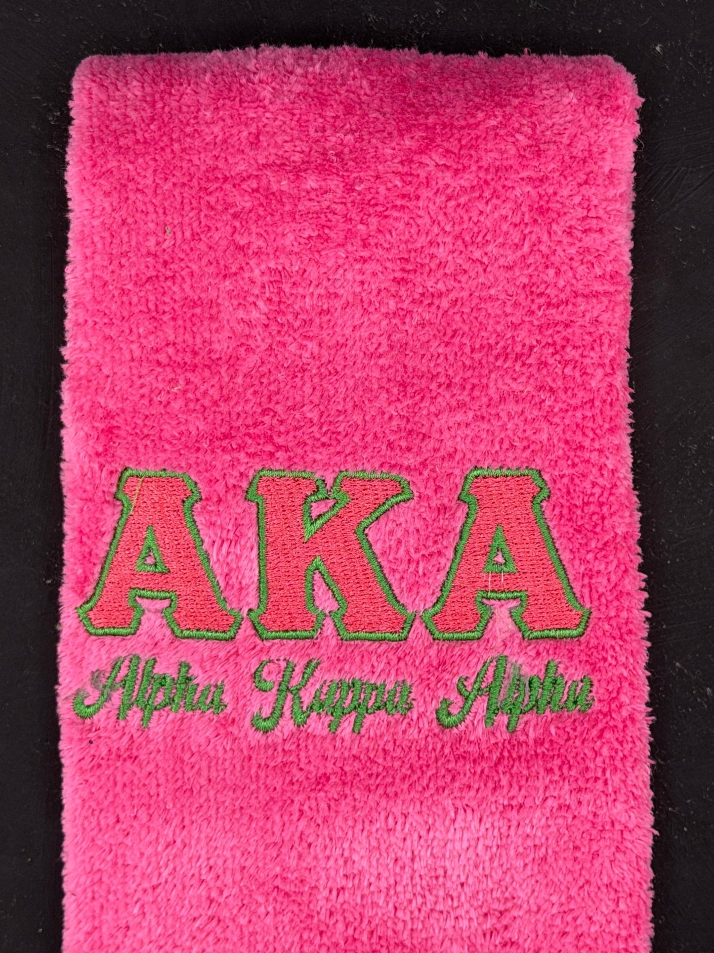 Alpha Kappa Alpha Letters Series Embroidered Towel - West & Remount Custom Apparel