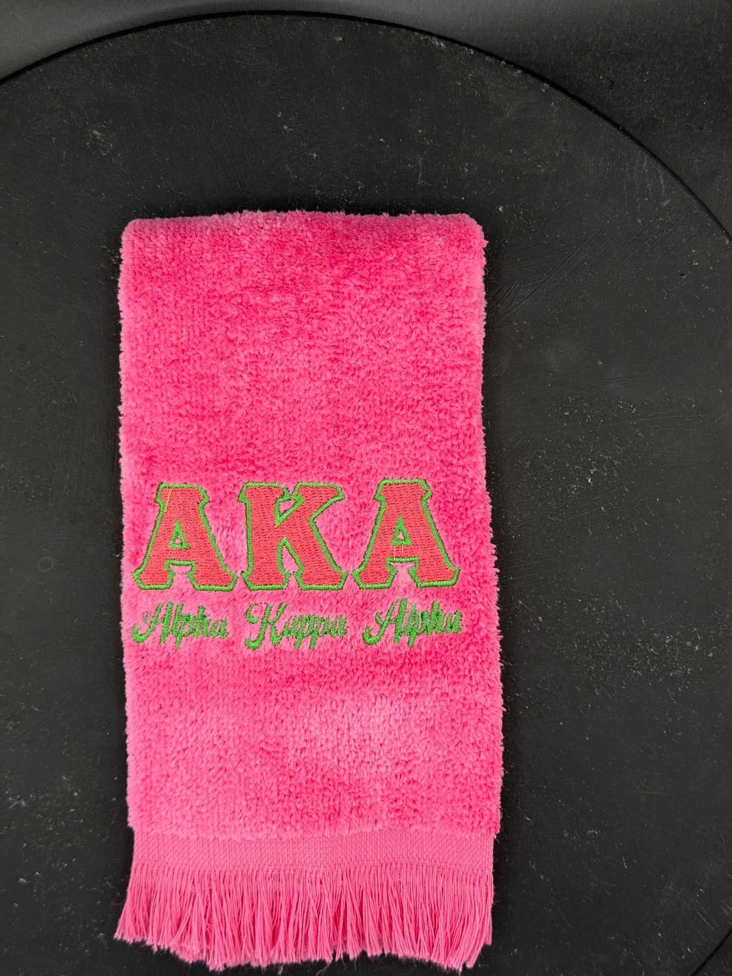 Alpha Kappa Alpha Letters Series Embroidered Towel - West & Remount Custom Apparel
