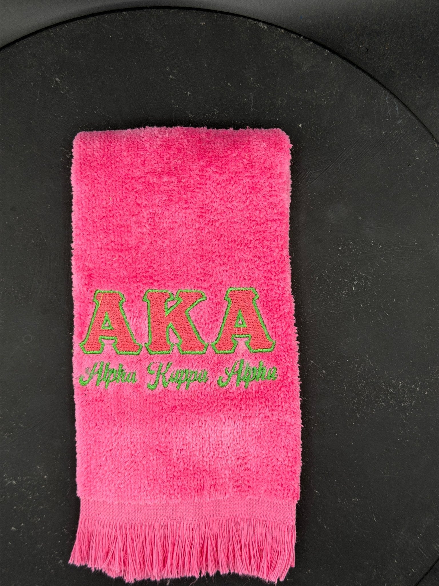 Alpha Kappa Alpha Letters Series Embroidered Towel - West & Remount Custom Apparel