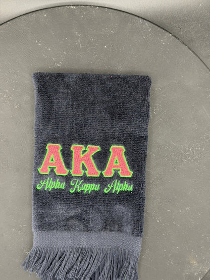 Alpha Kappa Alpha Letters Series Embroidered Towel - West & Remount Custom Apparel