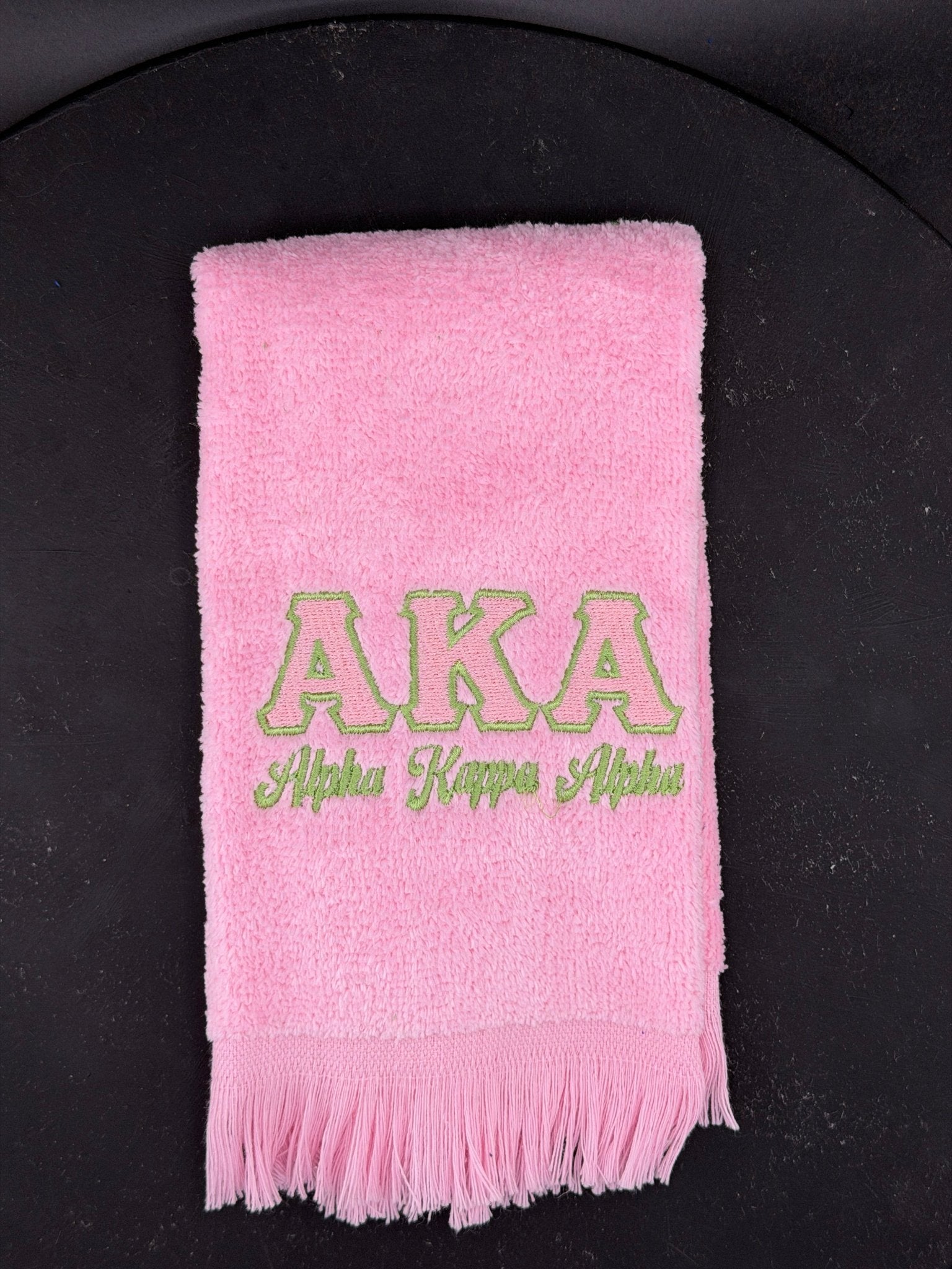 Alpha Kappa Alpha Letters Series Embroidered Towel - West & Remount Custom Apparel
