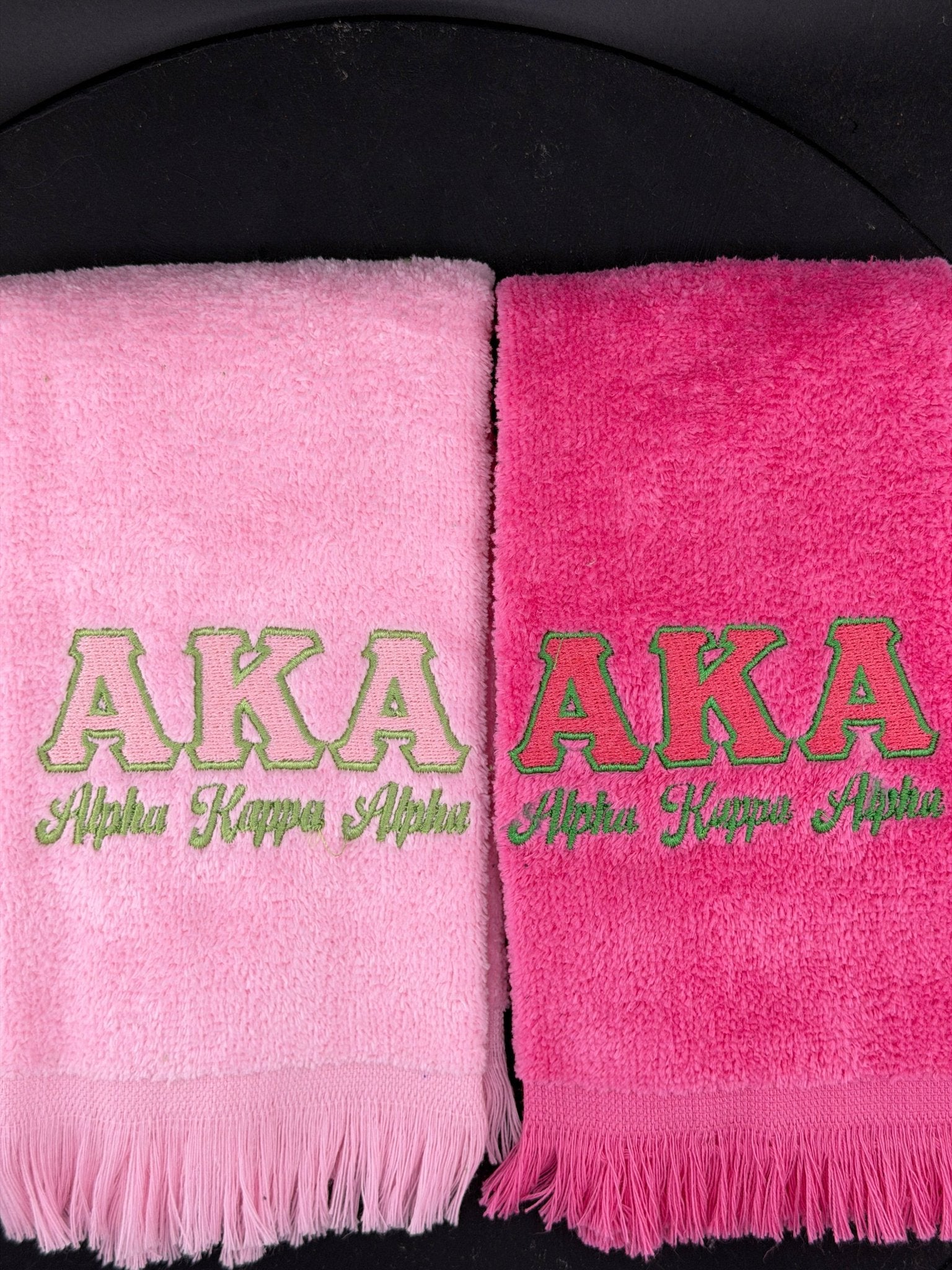 Alpha Kappa Alpha Letters Series Embroidered Towel - West & Remount Custom Apparel