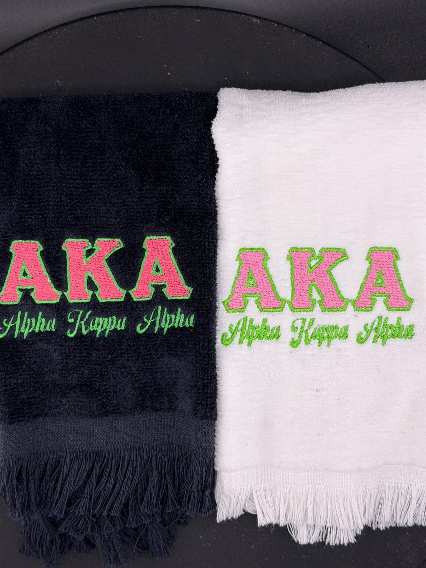 Alpha Kappa Alpha Letters Series Embroidered Towel - West & Remount Custom Apparel