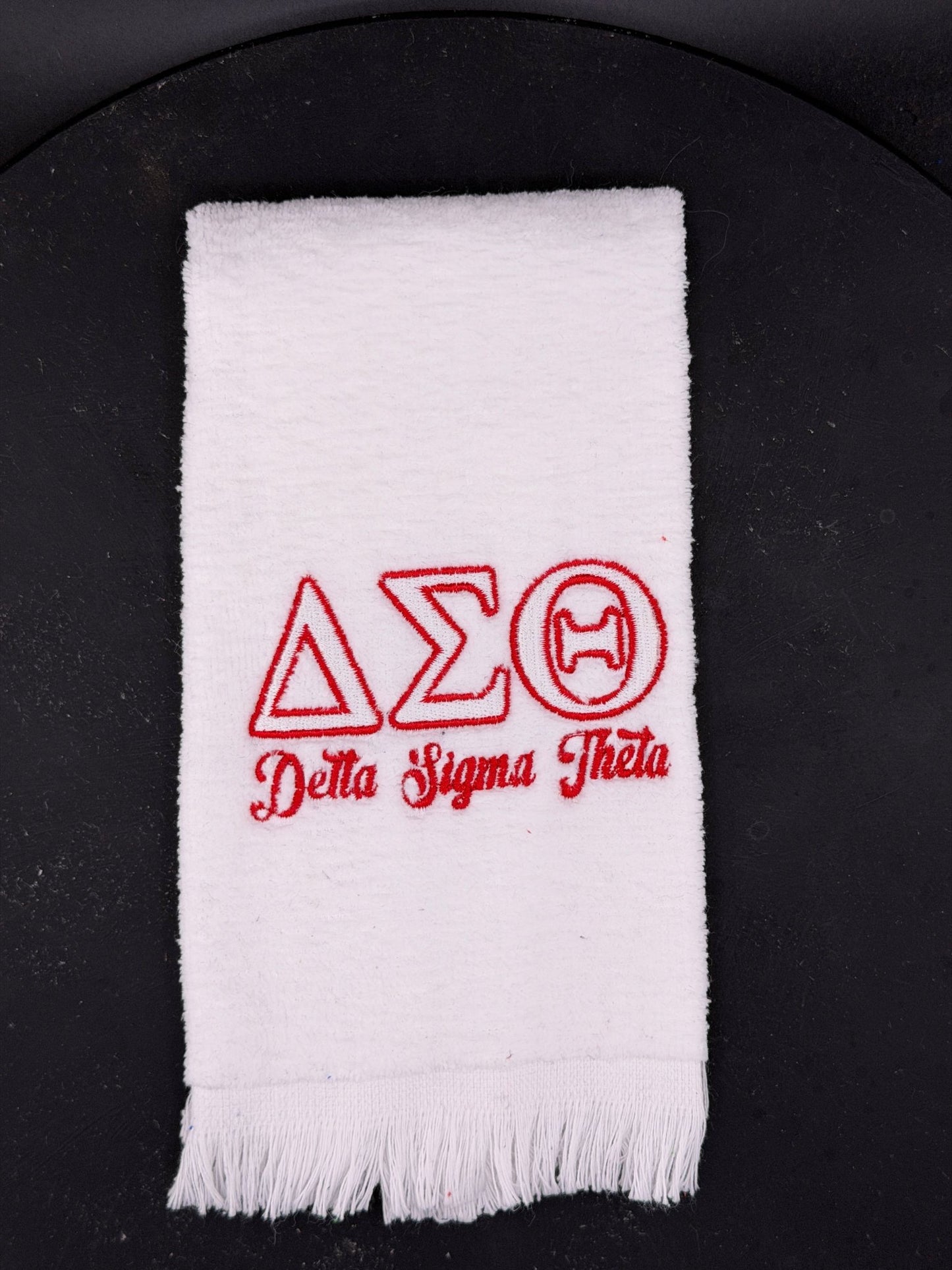 Delta Sigma Theta Letters Series Embroidered Towel - West & Remount Custom Apparel