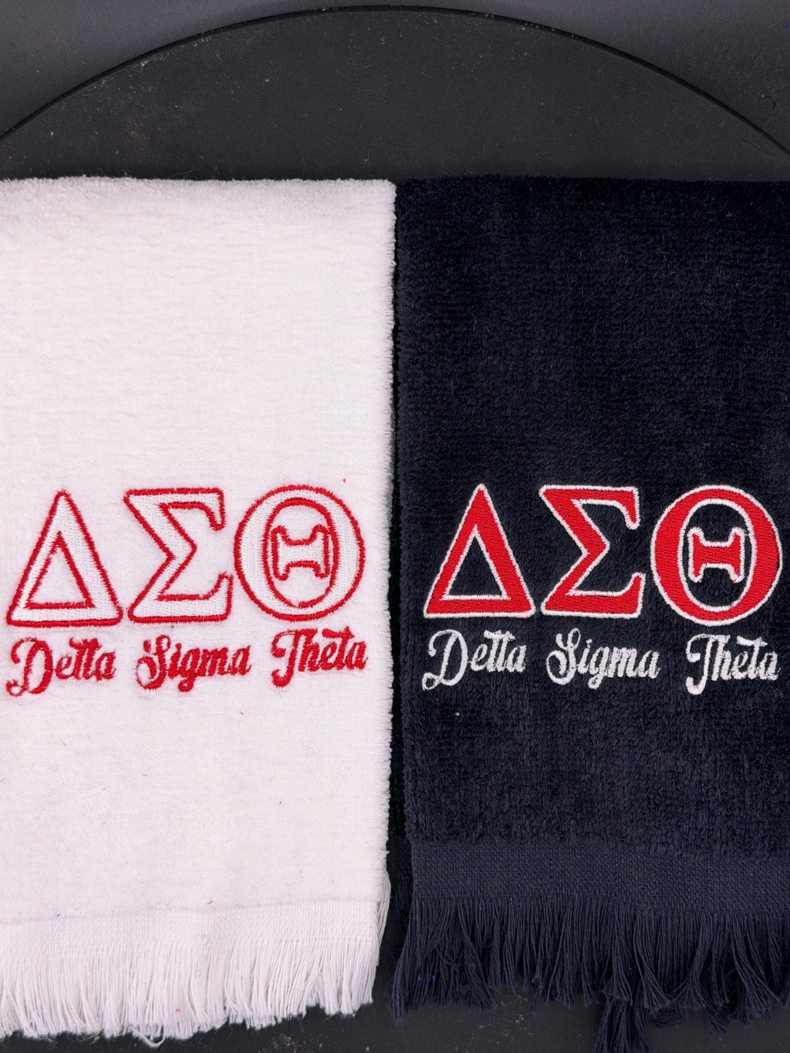 Delta Sigma Theta Letters Series Embroidered Towel - West & Remount Custom Apparel