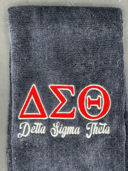 Delta Sigma Theta Letters Series Embroidered Towel - West & Remount Custom Apparel