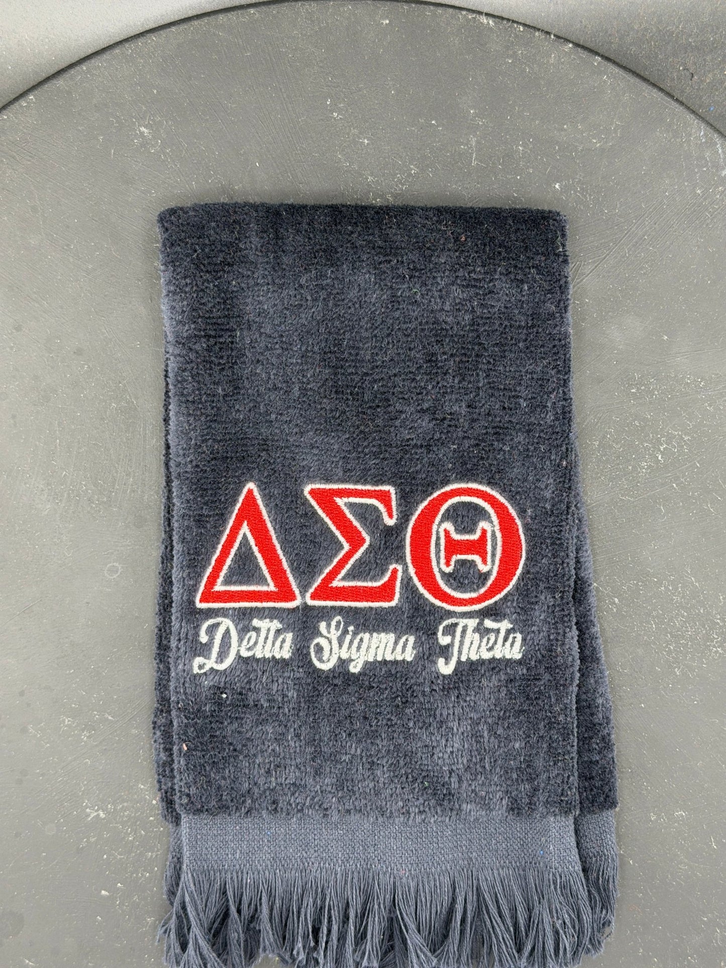 Delta Sigma Theta Letters Series Embroidered Towel - West & Remount Custom Apparel