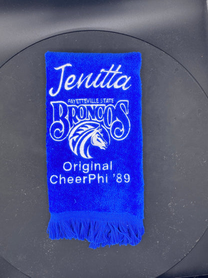 Fayetteville State University Broncos Embroidered Towel – Royal Blue Velour - West & Remount Custom Apparel