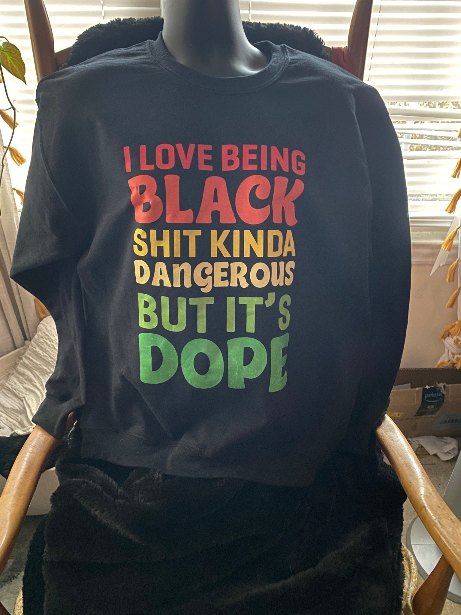 I Love Being Black Sweatshirt | Celebratory Black Identity Apparel - West & Remount Custom Apparel