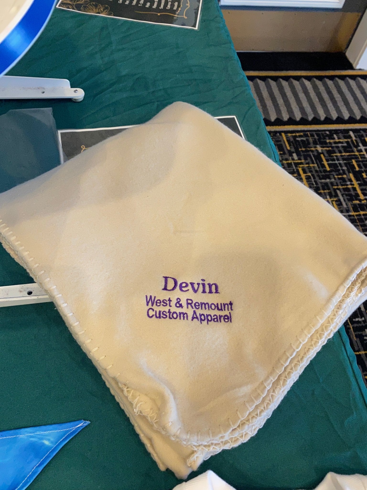 Personalized Fleece Blankets | Custom Embroidered Blankets - West & Remount Custom Apparel