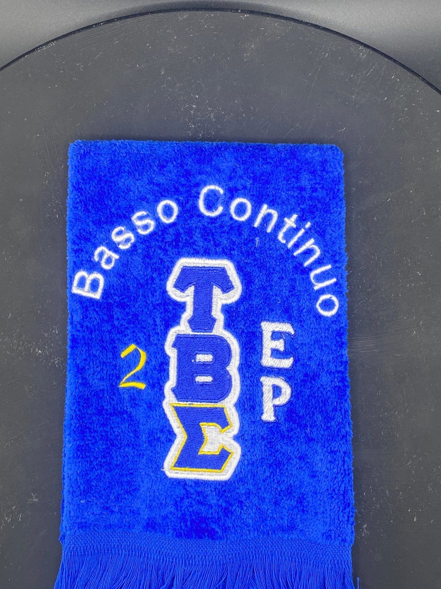 Tau Beta Sigma Stroll Towel (Royal Blue & Gold Options Available) - West & Remount Custom Apparel